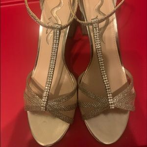 Nina gold sparkly fancy shoes